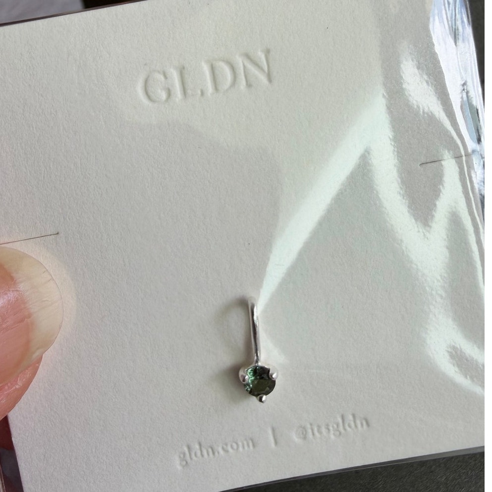 Gldn Aura May Birthstone Charm Pendant Sterling Silver Emerald Green — image 5 of 8